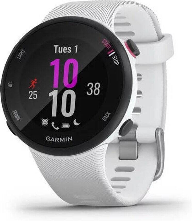 Reloj Deportivo GARMIN Forerunner 45S (Bluetooth - Hasta 7 días de autonomía - Blanco)