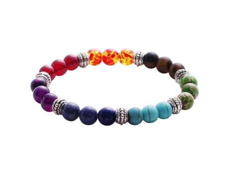 Pulsera difusora de piedra de lava de 7 chakras