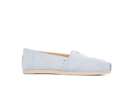 Alpargatas de Mujer TOMS Speckled Linenw Textil Azul (37)