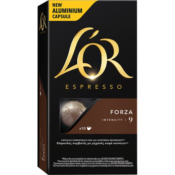 Cápsulas de café Nespresso L'OR Forza 9