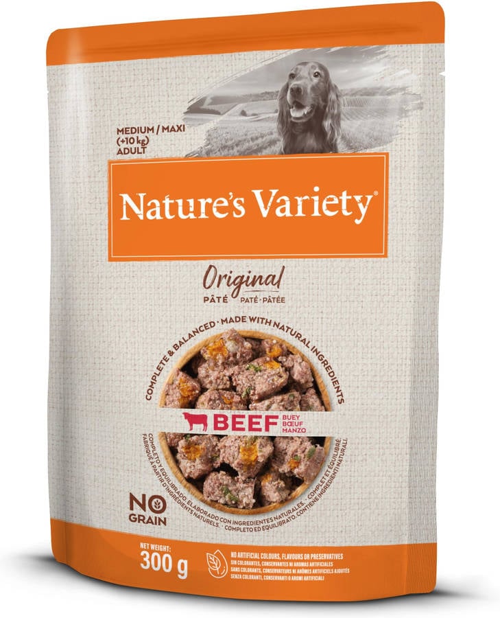 Pienso para Perros NATURE'S VARIETY (300 g - Húmedo - Sabor: Bovino)