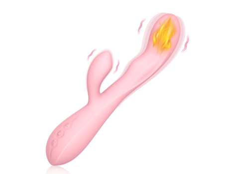 Vibrador de conejo con 10 modos y función de calefacción para mujer (rosa) VEANXIN