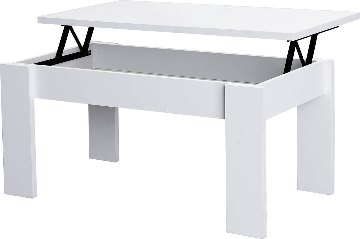 Mesa de Centro VENPRODIN Blanco 90 (51x105x55 cm - Melamina)