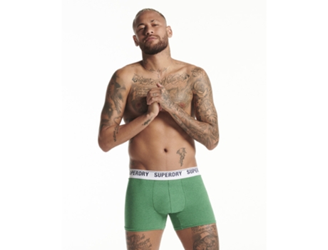 Boxers para Hombre SUPERDRY (S - Algodón - Verde)