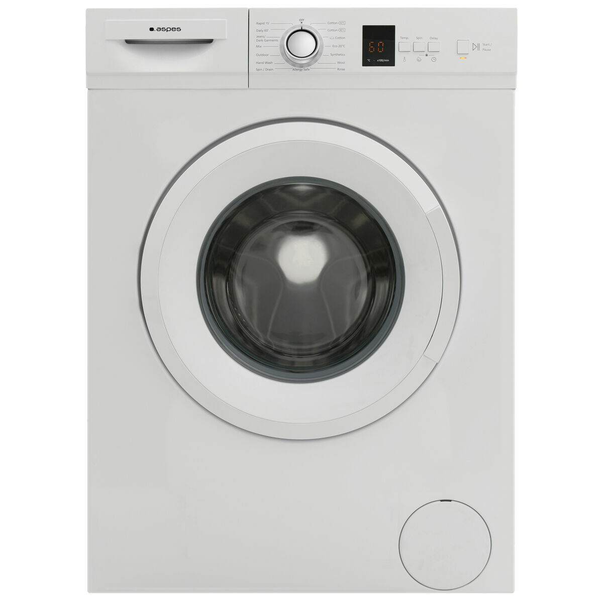 Lavadora ASPES Alf2108 lf (8 kg - 1000 rpm - Blanco)