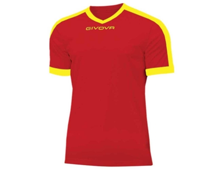 Camiseta de Hombre para Fútbol GIVOVA Revolution Rojo Amarillo (2XL)