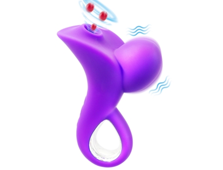 Vibrador de masaje de succión 2 en 1 para mujer (púrpura) VEANXIN