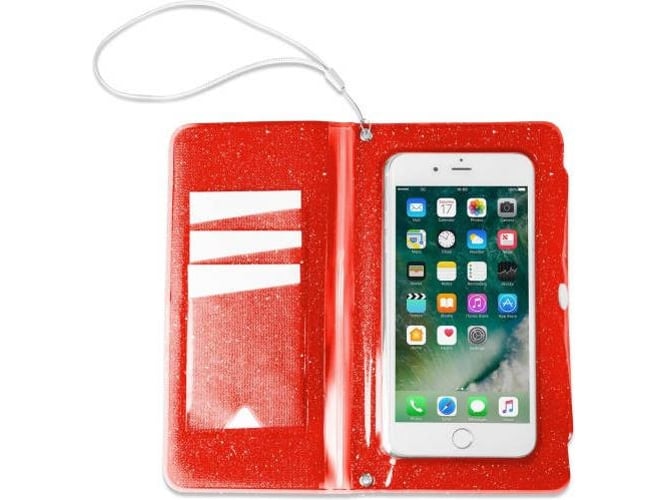 Funda iPhone 8, 7, 8 Plus, 7 Plus CELLY Splash Rojo