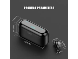 HJKBTECH Auriculares Bluetooth True Wireless Tozo Nc9 Hybrid In-Ear ANC Active Noise Cancelling IPX6 resistente al agua 5