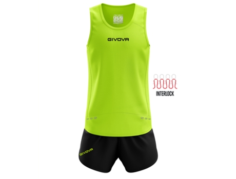 Top Unisex para Running GIVOVA Amarillo (XS)