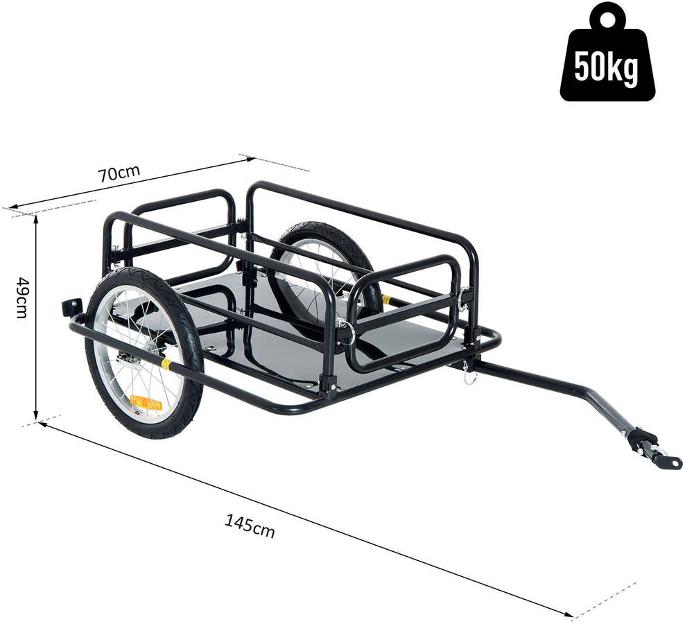 Remolque de Bicicleta PAWHUT B4-0008