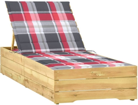 Tumbona VIDAXL Multicolor Madera (198 x 68x(28-75) cm )