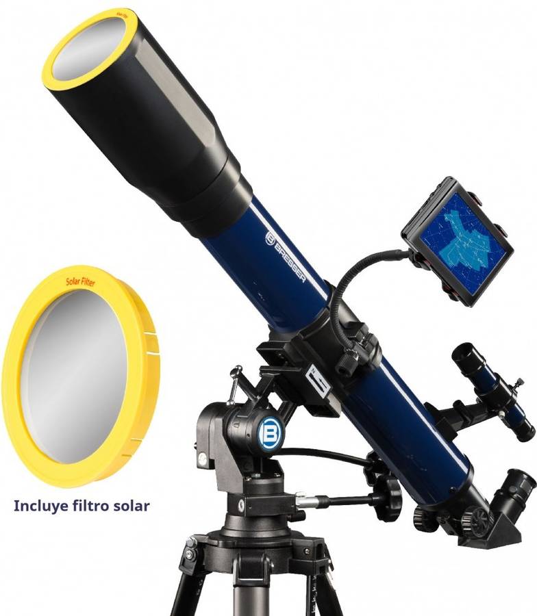 Telescopio BRESSER Skylux 70/700 con adaptador para Teléfono