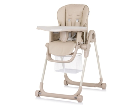 Trona con asiento reclinable de polipiel MASTER CHEF Pure beige CHIPOLINO