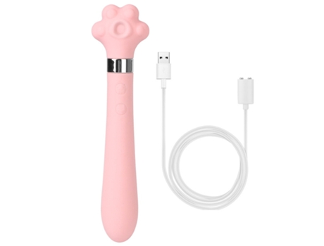 Vibrador de masaje de silicona de doble cabeza de 16 frecuencias para mujeres (rosa) VEANXIN