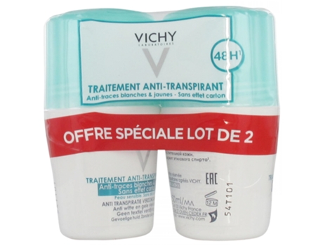 Desodorante Desodorante Anti-Transpirante Anti-Marcas Roll-On 48H Lote de 2 X 50 Ml VICHY