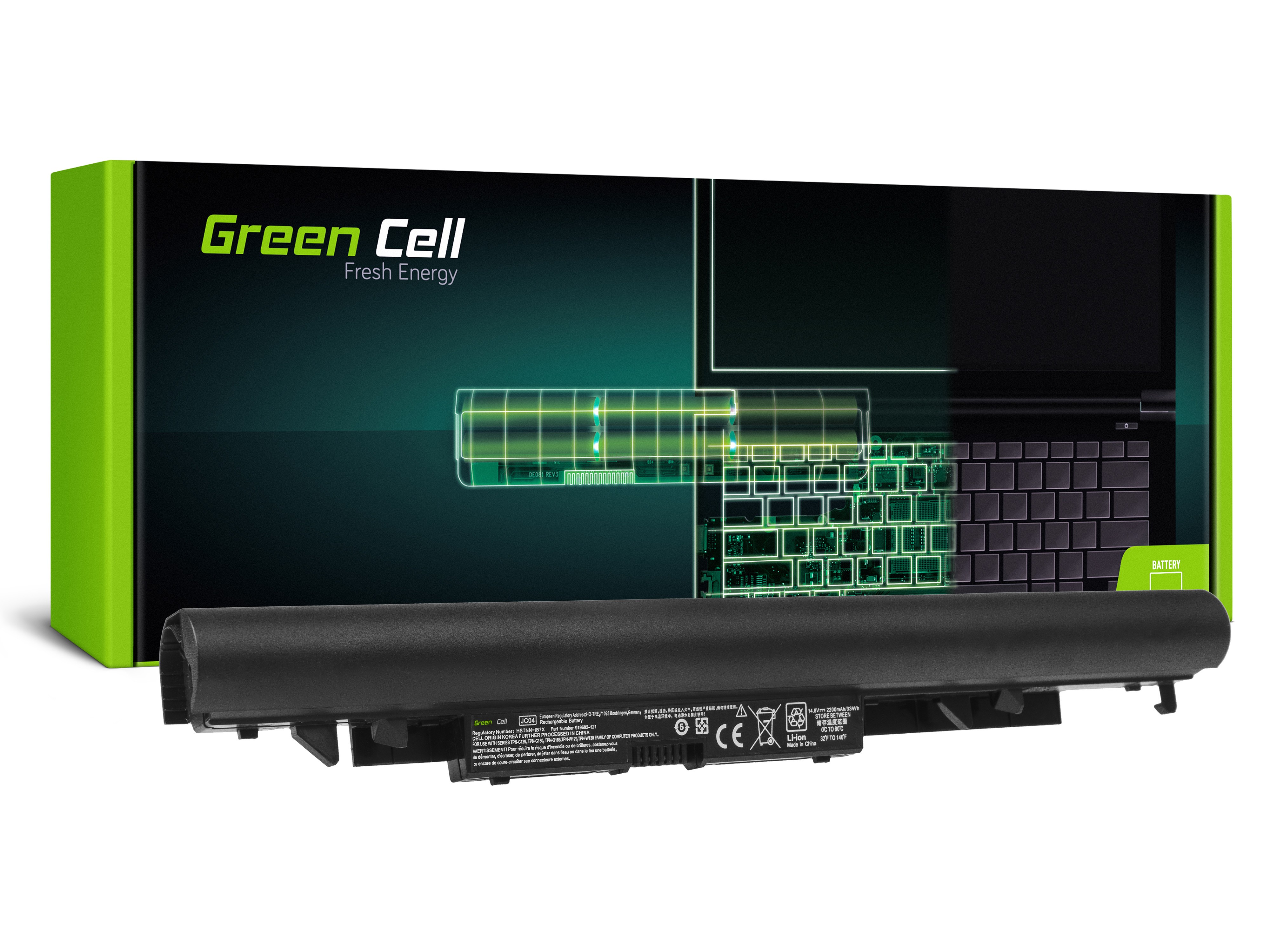 Batería para Portátil Green Cell HP/Compaq 14 14G 14Q 14T 14Z 15 15G 15Q 15T 15Z 17 17G 17Q 17T 17Z