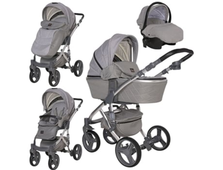 Carrito de bebé Trio RIMINI PREMIUM hasta 15 Kg grey LORELLI