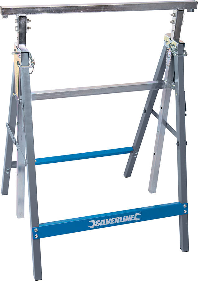 Silverline Caballete Resistente 150 kg 226168 robuste en acier et hauteur