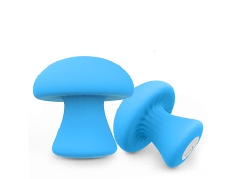 Vibrador de masaje de hongos pequeños con 9 modos de vibración para adultos (azul) VEANXIN