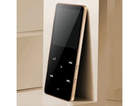 Reproductor de música bluetooth con radio fm de tecla táctil, walkman de reproducción de video[Oro / 8gb]