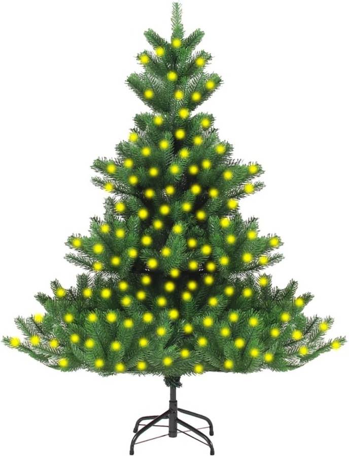 Árbol de Navidad VIDAXL con Luces LED (Verde - 168x24 cm)