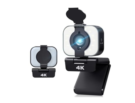 Webcam 4K con transmisión de trípode con luz