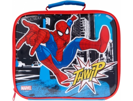 Bolsa Aislante Rectangular con correa spiderman streets mochila lonchera azul 20 x 25 6