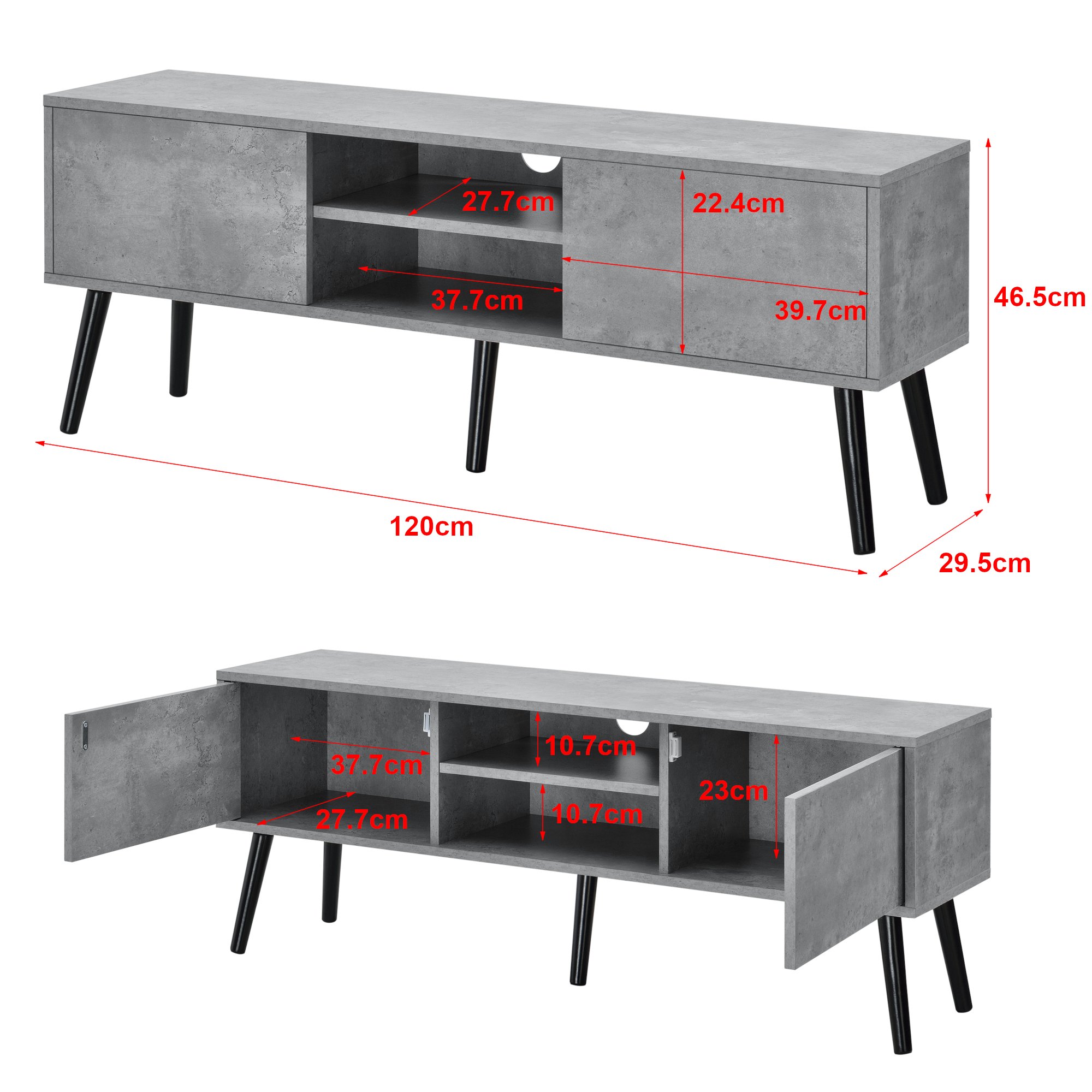 Mueble de TV [EN.CASA] (Aglomerado - Multicolor - 120 x 30 x 47 cm)