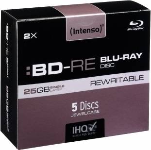 Disco de Blu-Ray vírgen INTENSO BD-RE 25GB, 2x Speed - REWRITABLE