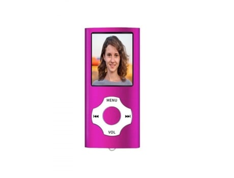 Lector MP3 reproductor bluetooth portátil reproducción de música mp4 estéreo externo fm radio estudiante grabadora rosa