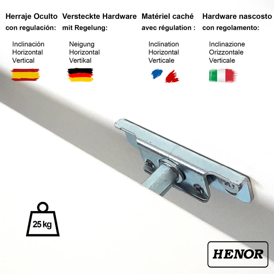 Henor Balda Pared blanca 30 20 2.5 cm. estante madera. carga hasta 25kg 30x20x2.5