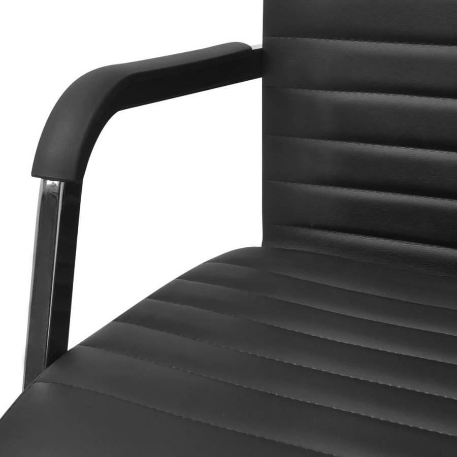 Silla de Escritorio Operativa VIDAXL Negro (Cuero artificial)