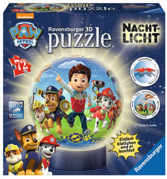 11842 – Paw patrol luz nocturna 72 piezas puzzle ball color modelo surtido 3d 00.011.842