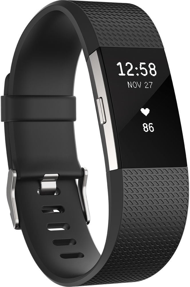 Pulsera de actividad FITBIT Charge 2  L (Bluetooth - Hasta 5 días de autonomía - Resistente al agua - Plata)