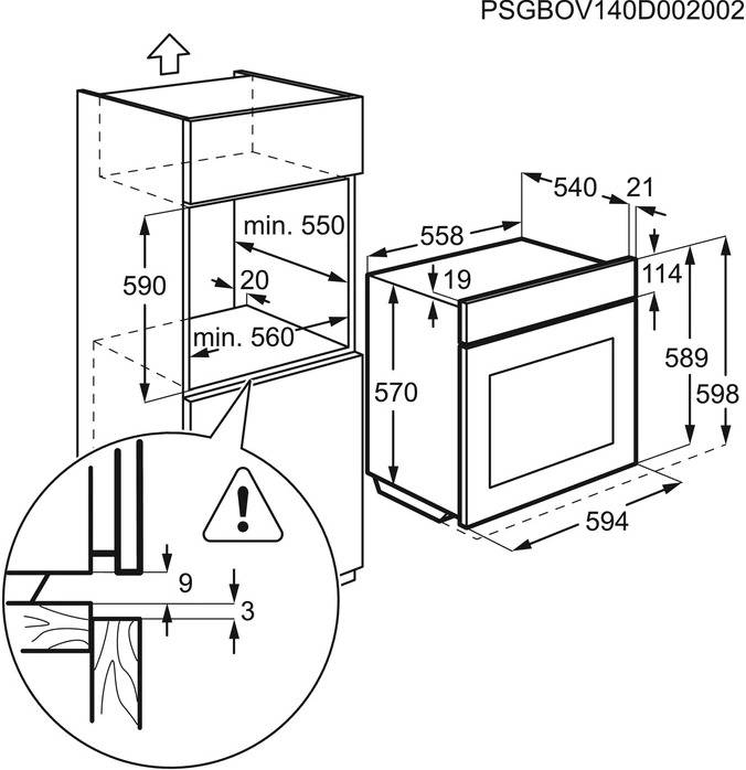 Horno ZANUSSI ZOHNC0X1 (Eléctrico - 59.4 cm - Inox)