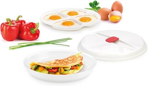 Recipiente Para Omoletes y huevos tescoma purity microwave tortillas blanco 25.7x21.3x5.2 cm