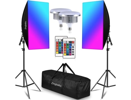 Kit Iluminación Foto 2 Softboxes Rgb y Bicolor Estudio Led NEEWER