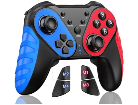 Controlador PS4 LED Pro con 4 Teclas Programables, Azul