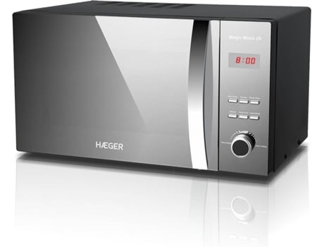 Microondas Haeger Magic 26 800w 24 litros sin grill inox 26l con potencia capacidad 5 niveles descongelación temporizador 60 minutos 27