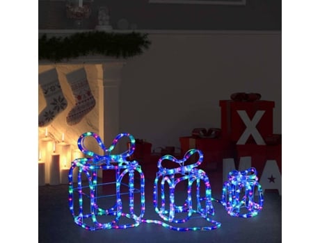 Cajas De Regalo navidad vidaxl 180 luces led interiorexterior 3 un 20x20x30cm