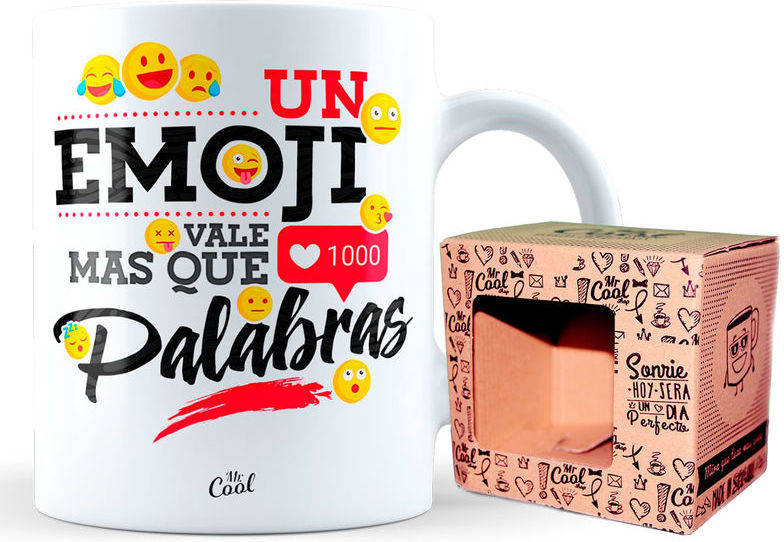 Mr Cool Cot170 taza en caja regalo multicolor un emoji vale mas que 1000