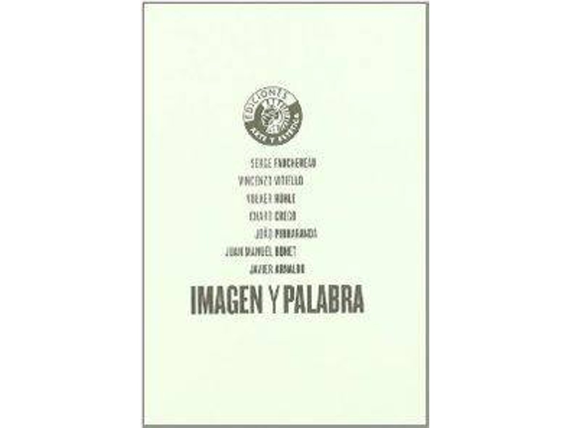 Libro Imagen Y Palabra de Vários Autores