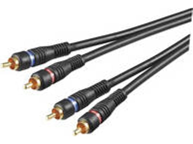Cable audio equip mini jack 3.5mm macho a 2 rca macho 2.5m - Electrowifi
