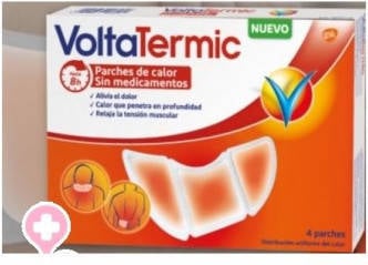 Voltatermic Parches Calor alivio del dolor cervicales durante 24 horas 2 semicirculares tratamiento muscular