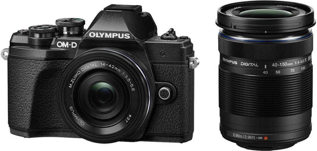 Cámara Mirrorless OLYMPUS M10 MKIII BLK 14-42 EZ+40-150 (Negro - 16 MP - Sensor: Micro 4/3 - ISO: 100 a 6 400)