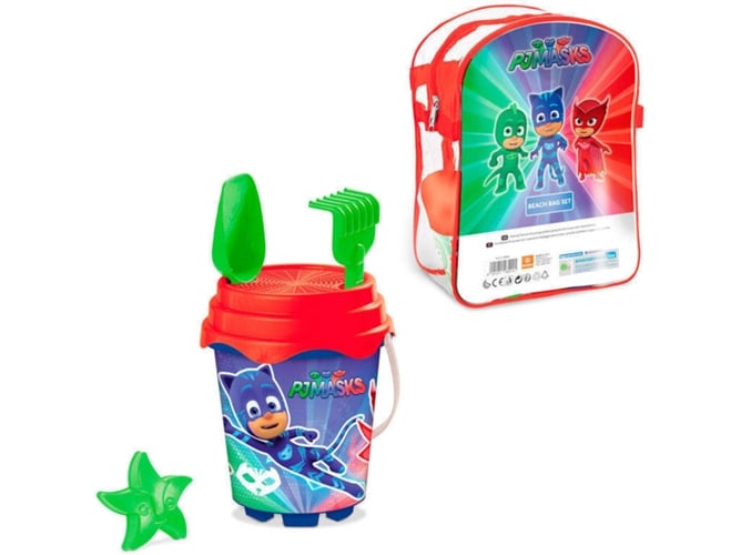 Mochila MONDO PJ Masks Playa Burdeos y Negro (18cm - Poliéster)