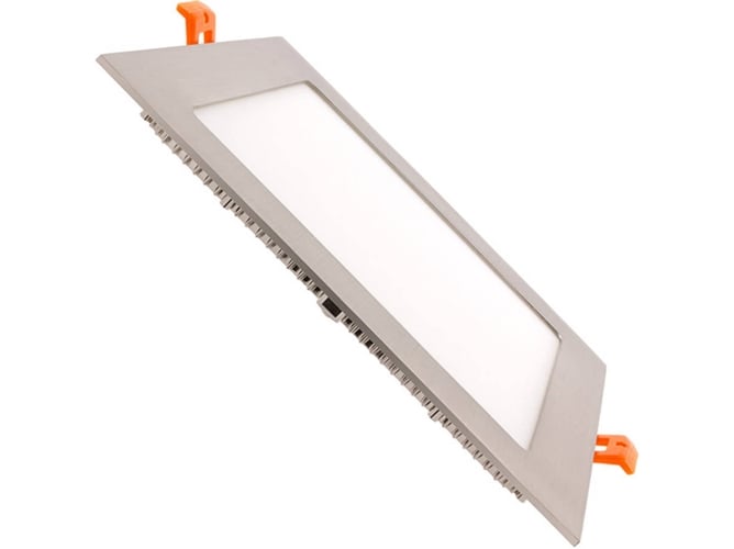 De Techo Ledkia superslim 2247 15w blanco lighting placa cuadrada foco downlight empotrable plano silver corte 180x180 mm 6000k 6500k