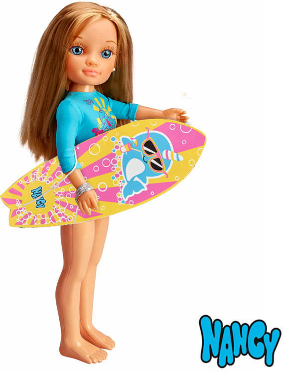 Nancyun Haciendo Surf incluye muñeca con tabla y neopreno niñas partir de 3 años famosa 700015528