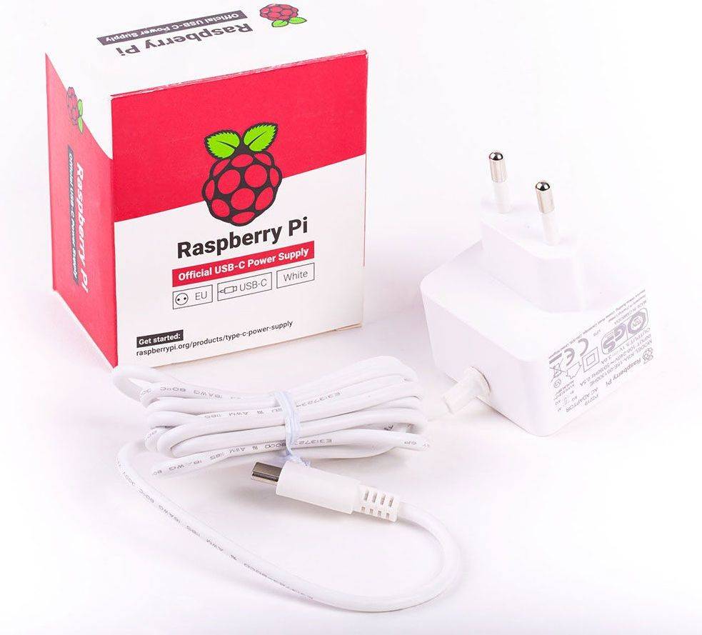 Fuente de Alimentación RASPBERRY PI 4 USB-C 5.1V 3A Blanco